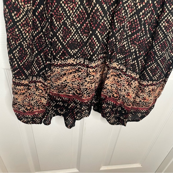 Free People Printed Cotton Noyale Heat Wave Summer Tunic Dress Summer Red M - Picture 10 of 13